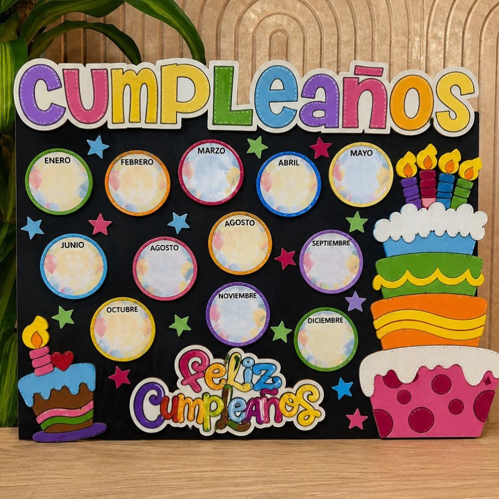 Calendario de cumpleaños en foami